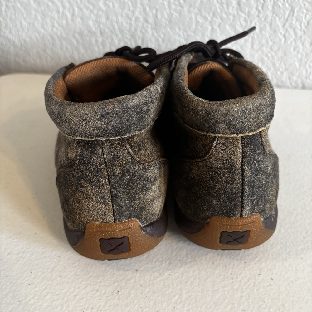 Twisted X Womens Boots Leather Chukka Driving Mocs Size 7 M Tiger Print Hair - Picture 4 of 8